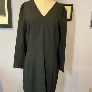 Black Theory long-sleeve V-neck dress